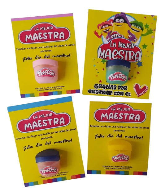 Regalo para maestra Bálsamo play doh