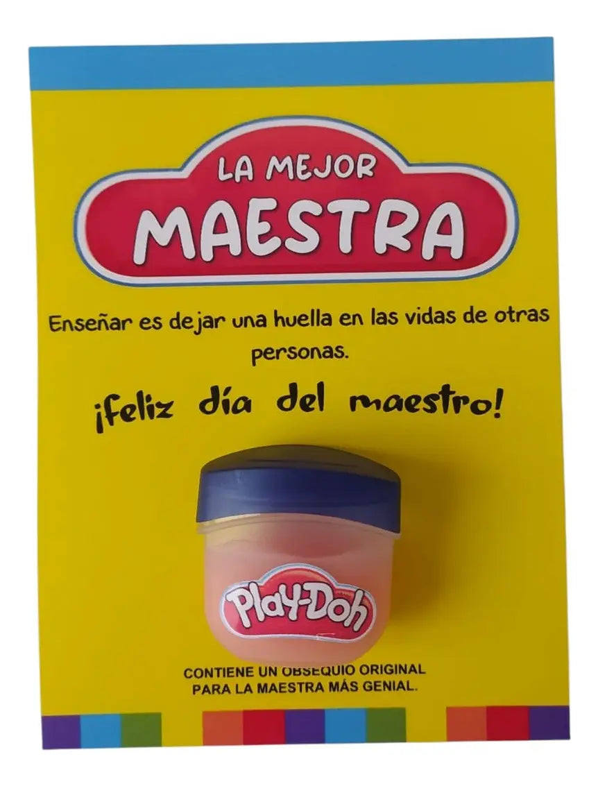 Regalo para maestra Bálsamo play doh