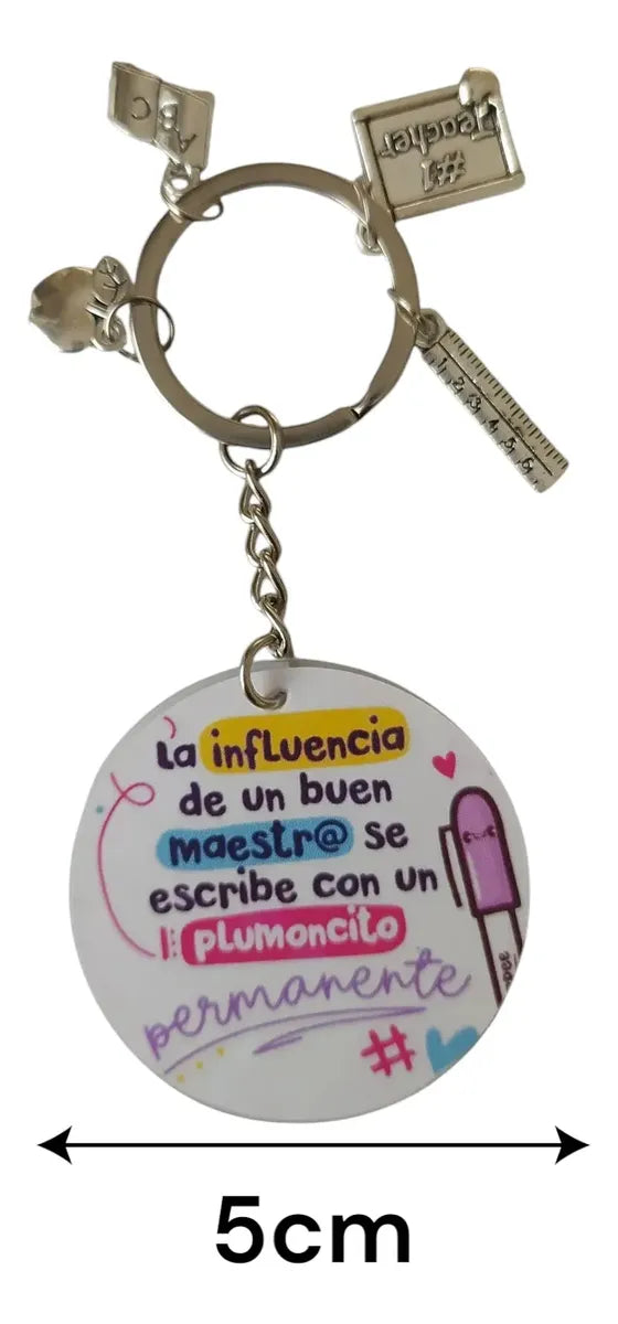 3pz llavero detalle regalo día del maestro