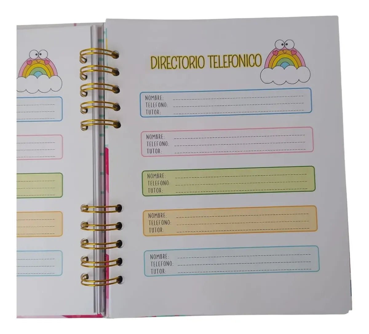 Agenda docente 2025-26 meryta con post it