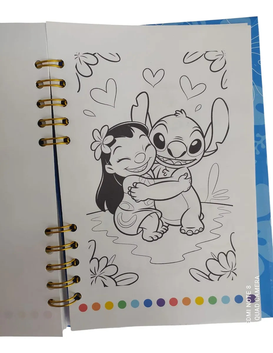 Agenda escolar para tareas stitch con llavero