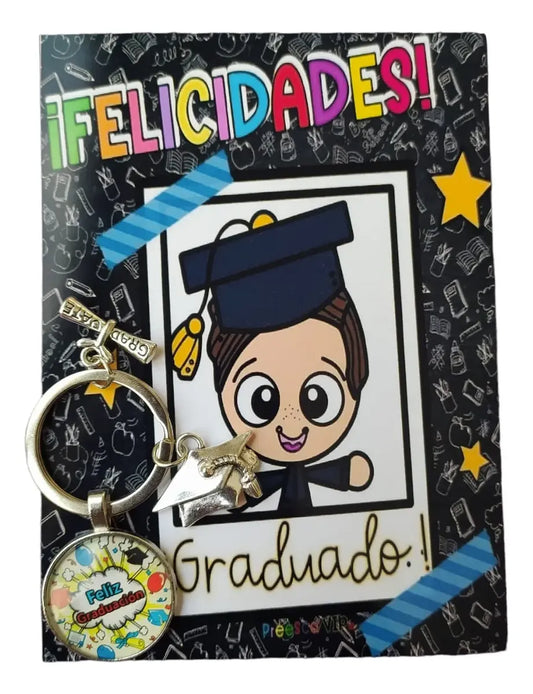 10pz llavero recuerdo de graduación