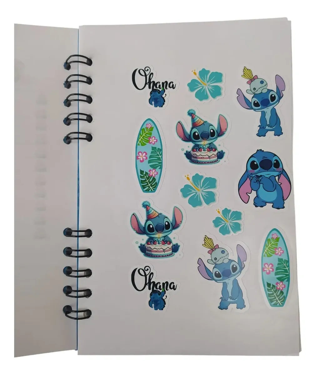 Cuaderno personalizado stitch con llavero